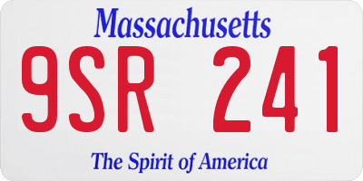 MA license plate 9SR241