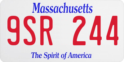 MA license plate 9SR244