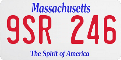 MA license plate 9SR246