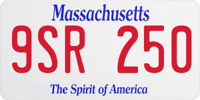 MA license plate 9SR250