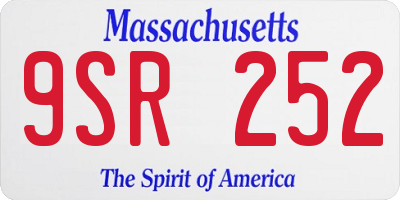 MA license plate 9SR252