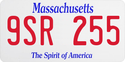 MA license plate 9SR255