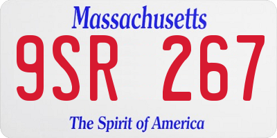 MA license plate 9SR267