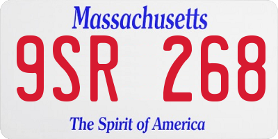 MA license plate 9SR268