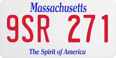 MA license plate 9SR271
