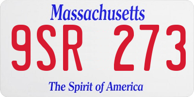 MA license plate 9SR273