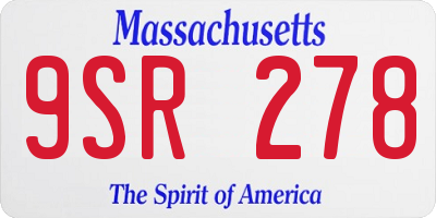 MA license plate 9SR278