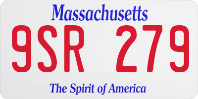 MA license plate 9SR279
