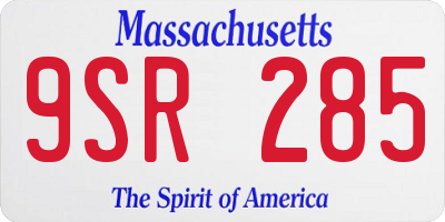 MA license plate 9SR285