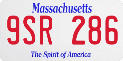 MA license plate 9SR286