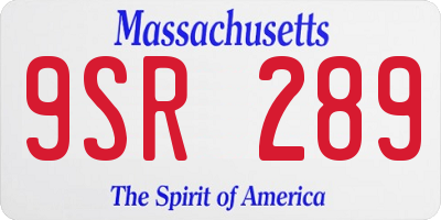 MA license plate 9SR289