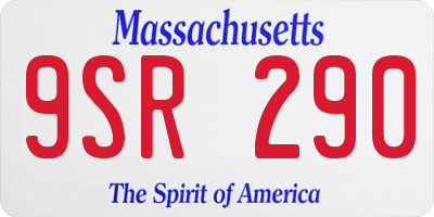 MA license plate 9SR290