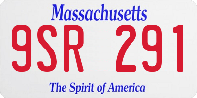 MA license plate 9SR291