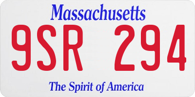 MA license plate 9SR294