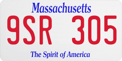 MA license plate 9SR305