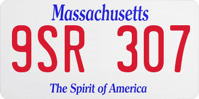 MA license plate 9SR307