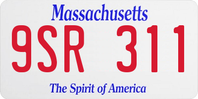 MA license plate 9SR311