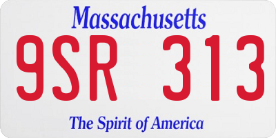 MA license plate 9SR313