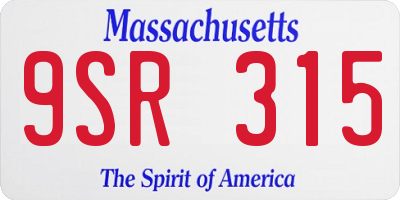 MA license plate 9SR315