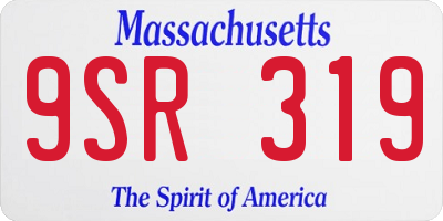 MA license plate 9SR319