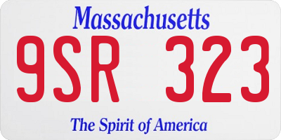 MA license plate 9SR323