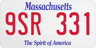MA license plate 9SR331