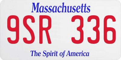MA license plate 9SR336