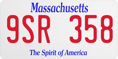 MA license plate 9SR358
