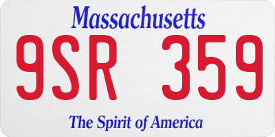 MA license plate 9SR359