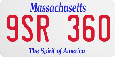 MA license plate 9SR360