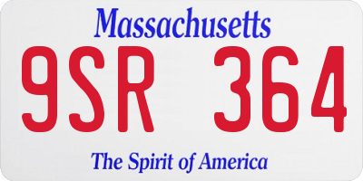 MA license plate 9SR364
