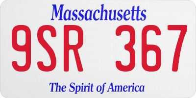 MA license plate 9SR367