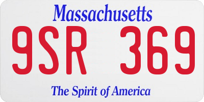 MA license plate 9SR369