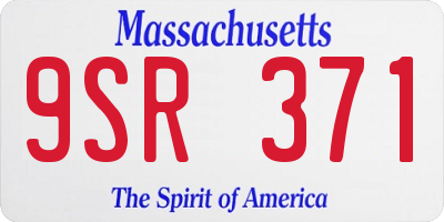 MA license plate 9SR371