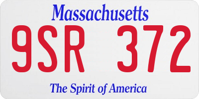 MA license plate 9SR372