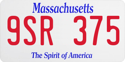 MA license plate 9SR375