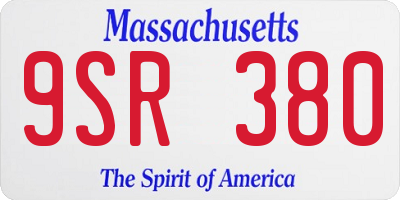 MA license plate 9SR380