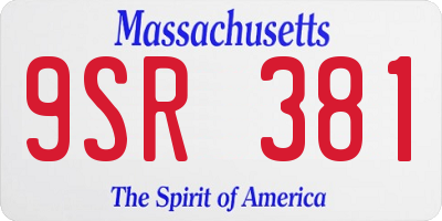 MA license plate 9SR381