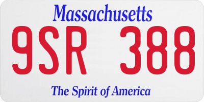 MA license plate 9SR388