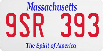 MA license plate 9SR393
