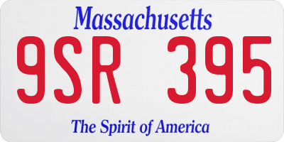 MA license plate 9SR395