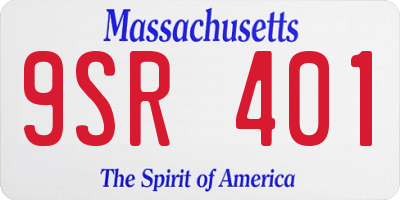 MA license plate 9SR401