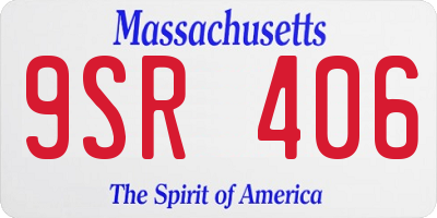 MA license plate 9SR406