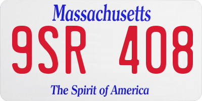 MA license plate 9SR408