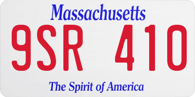 MA license plate 9SR410