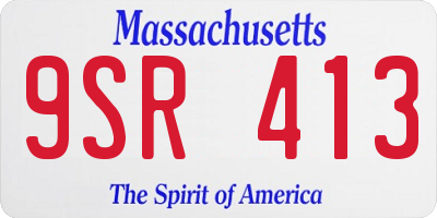 MA license plate 9SR413