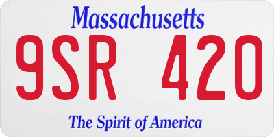 MA license plate 9SR420