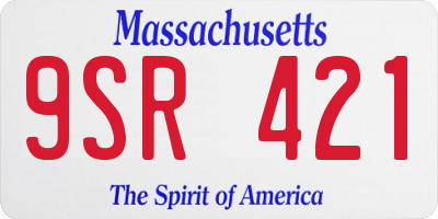 MA license plate 9SR421