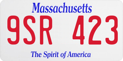MA license plate 9SR423