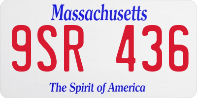 MA license plate 9SR436